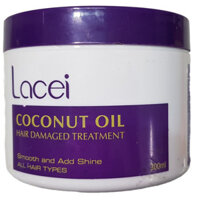 Hấp dầu dừa Lacei Pure Coconut Oil Hair Damaged Treatment 300ml(NEW-2025)
