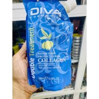 Hấp dầu tóc , kem ủ tóc DIVA COLLAGEN phục hồi tóc hư tổn , dưỡng tóc tại nhà 500ml