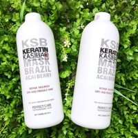 HẤP KERATIN KASIBAO KSB BRAZIL ACAI BERRY THỦY PHÂN PHỤC HỒI TÓC HƯ TỔN NẶNG 1000ml