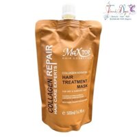Hấp phục hồi collagen 1 phút Collagen Keratin Hair Treatment Mask MAXTOP 500ml - TN