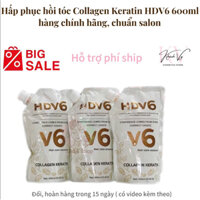 Hấp phục hồi tóc Collagen Keratin HDV6 600ml hàng chính hãng, chuẩn salon
