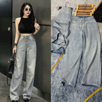 HAP (S-2XL) P3456 Quần Jeans Suông Tông Màu Bạc Chất Jeans Mềm