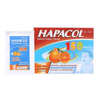 Hapacol 150mg, giúp hạ sốt, giảm đau cho trẻ em, hộp 24 gói