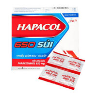 Hapacol 650 Sủi điều trị các cơn đau có cường độ nhẹ đến trung bình và