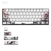 Happy 71 Chìa Khóa Wangjiang Plum Blossom Keycap Nhuộm Thăng Hoa OEM Cho GH60 GK61 GK64