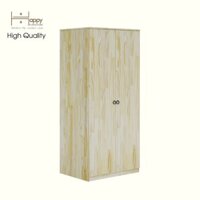 HAPPY FURNITURE , Gỗ tự nhiên , Tủ quần áo 2 cửa mở - YANNA , TCM_195 , 80cm x 59cm x 176cm