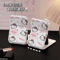 Happy Hello Kitty Girls Ký Túc Xá Sinh Viên Văn Phòng Di Động Gấp Gương Trang Điểm Gương Để Bàn Gương Nhỏ 12.31