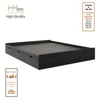 Happy Home Furniture  BONY, Giường ngủ -  3 ngăn keo, GNG017, GNG018, GNG019, GNG020 - Đen MDF Chống ẩm - 1m2 x 2m