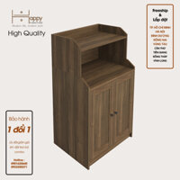 Happy Home Furniture CANA,  Tủ cửa mở - 3 ngăn đưng đô ,  70cm x 46cm x 116cm  DxRxC, TCM001 - Vân Gỗ Đậm MDF Chống Ẩm