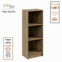 Happy Home Furniture CATY, kệ sách 3 tầng size nhỏ,  40cm x 28cm x 106cm DxRxC, KSA008 - Vân Gỗ Nhạt MDF Chống Ẩm