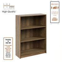 Happy Home Furniture CATY, kệ sách 3 tầng,  80cm x 28cm x 106cm DxRxC, KSA007 - Vân Gỗ Đậm MDF Chống Ẩm