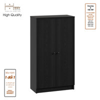 Happy Home Furniture CATY, kệ sách 3 tầng - 2 cửa mở,  60cm x 30cm x 109cm DxRxC, KSA003 - Vân gỗ nhạt MDF chống ẩm