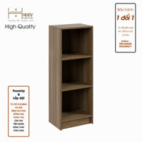 Happy Home Furniture CATY, kệ sách 3 tầng size nhỏ,  40cm x 28cm x 106cm DxRxC, KSA008 - Vân Gỗ Đậm MDF Chống Ẩm