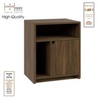 Happy Home Furniture CIRCLE, Táp đầu giường 3 ngăn, 50cm x 40cm x 60cm  DxRxC, TCM067 - Vân Gỗ Đậm MDF Chống Ẩm