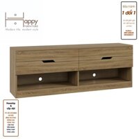 Happy Home Furniture DASH, Kệ Tivi 4 ngăn kéo, 150cm x 35cm x 54cm  DxRxC   , KTV005 - Vân Gỗ Nhạt MDF Chống Ẩm