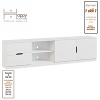 Happy Home Furniture DASH, Kệ Tivi nhiều ngăn, 210cm x 35cm x 54cm  DxRxC   , KTV007 - Trắng MDF Tiêu Chuẩn