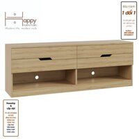 Happy Home Furniture DASH, Kệ Tivi 4 ngăn kéo, 150cm x 35cm x 54cm  DxRxC   , KTV005 - Sồi MDF tiêu chuẩn