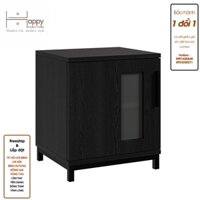 Happy Home Furniture LOUIS , Táp đầu giường - chân sắt , 40cm x 35cm x 46cm DxRxC, TCM034 - Đen MDF Tiêu Chuẩn