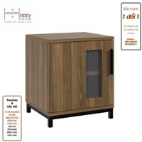 Happy Home Furniture LOUIS , Táp đầu giường - chân sắt , 40cm x 35cm x 46cm DxRxC, TCM034 - Vân Gỗ Đậm MDF Chống Ẩm