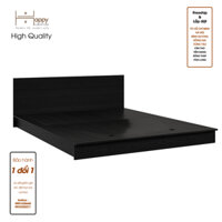 Happy Home Furniture WESLEY  , Giường ngủ kiểu Nhật  , GNG036, GNG037, GNG038, GNG039 - Đen MDF Chống ẩm - 1m2 x 2m