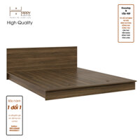 Happy Home Furniture WESLEY  , Giường ngủ kiểu Nhật  , GNG036, GNG037, GNG038, GNG039 - Vân Gỗ Đậm MDF Chống Ẩm - 1m2 x 2m