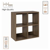Happy Home Furniture ZANE , Kệ sách 2x2, 60cm x 28cm x 60cm  DxRxC, KSA036 - Vân Gỗ Đậm MDF Chống Ẩm