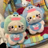 Happy HOMLIV [Gói chất liệu thủ công DIY] Spit Bubble Mèo dễ thương Móc khóa ghi âm Búp bê Mặt dây chuyền Schoolbag Trang trí Mặt dây chuyền Quà tặng sinh nhật bạn bè