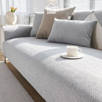 Happy HOMLIV Vải Lanh Thoáng Khí Sofa Bảo Vệ Chống Trơn Trượt Sofa Đệm Bao Bốn Mùa Đa Năng Sofa Giường