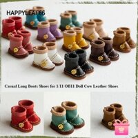 Happyleaf66 Giày da bò, Đồ chơi quà tặng DIY thông thường Giày bốt dài búp bê, Phụ kiện quần áo chất lượng cao Giày bốt móng vuốt gấu thời trang cho búp bê 1 / 12 BJD cho búp bê 1 / 11 OB11