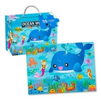 HAPPYTIME  đồ chơi giáo dục: Tranh xếp hình Jigsaw Puzzle 35 JUMBO Pieces (CỠ LỚN) – Ocean World (Thế Giới Đại Dương)