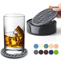 Harborhaven 6 Chiếc Đế Lót Ly Silicon Bộ Có Giá Đỡ Chống Trơn Trượt Cốc Thảm Đồ Uống Để Bàn Trang Trí Nhà Bảo Vệ Để Bàn Tròn Nóng Lạnh Uống Đế Lót Ly Cho Gỗ Thủy Tinh Đá Cẩm Thạch Bàn