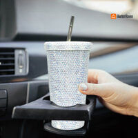 Harborhaven Bling Kim Cương Giả Cốc Giữ Nhiệt Bằng Thép Không Gỉ Cốc Cách Nhiệt Có Nắp Và Ống Hút Lấp Lánh Kim Cương Giả Chai Nước Quà Tặng Cho Sinh Nhật Ngày Lễ Tình Nhân
