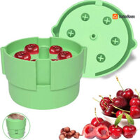 Harborhaven Cherry Olive Pitter Dụng cụ loại bỏ lõi thép không gỉ đa chức năng 6 lỗ Dễ dàng làm sạch Dụng cụ hái trái cây di động cho Prunes