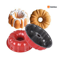 Harborhaven Khuôn Làm Bánh Chống Dính 9.5 Inch Tròn Thép Carbon Ống Sáo Chảo Cho Bánh Pound Khuôn Nướng Bánh Cho Jello Gelatin Chocolate Pudding Heavy Duty Máy Nướng Với Hình Dạng Cổ Điển