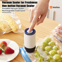 Harborhaven Mini Máy Hút Chân Không Niêm Phong Tốt Chống Ẩm 2 Trong 1 Khai Thác Lạm Phát Sạc Tiện Ích Nhà Bếp Cho Thịt Cá Rau Quả