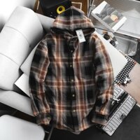 Hardcore Áo khoác vải dạ phối nút bấm sành điệu bigsize nam < 140kg - khoác caro dạ