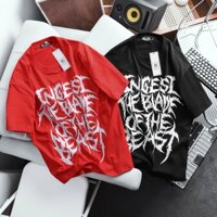 Hardcore Áo thun vải cotton in chữ Beast thời trang cá tính bigsize nam < 135kg
