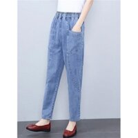 Harem Quần Cà Rốt Nữ Phong Cách Mùa Hè Thời Trang Cao Cấp Ôm Hơn Nhìn Trung Niên Thường Ngày Thoải Mái Đến Mắt Cá Chân Quần Jean Mẹ