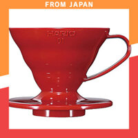 HARIO V60 Transparent Coffee Dripper 01 Red, for 1-2 cups, VDR-01-R