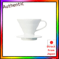 HARIO V60 Transparent Dripper 01 Ceramic White for 1-2 Cups Coffee Hand Drip Made in Japan VDCR-01-W