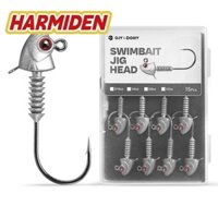 Harmiden 15 Chiếc Móc Swimbait Jig Head, Mắt Dạ Quang Cường Độ Cao Câu Cá Giun Dụ Móc, Chất Lượng Cao Bạc Kim Loại Câu Cá