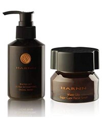 HARNN Water Lily Ultra Detoxifying Facial Wash and Sugar Cane Facial Scrub - Set A.