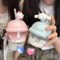 [Haroro] Cốc nước Cinnamoroll 250ml Cốc rơm Sanrio Cốc Hellokitty có ống hút Cốc sữa Mymelody Kuromi Cốc dễ thương Pompom Purin Littletwinstars Cốc nước