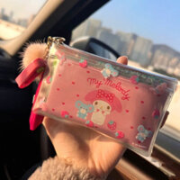 [Haroro] Ví Mymelody Sanrio Phim hoạt hình PVC Túi đựng chó trong suốt Standee Barrettes Band-Aid Tiện ích lưu trữ Hộp đựng thẻ Hellokitty Hộp đựng chìa khóa Kuromi Ví Cinnamoroll