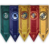 [Harry Potter] Cờ Hogwarts Glenfendol Slytherin Tiệc Sinh Nhật Ký Túc Xá Trang Trí Treo Cờ