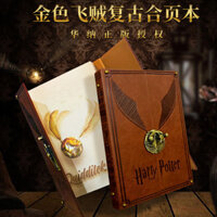 Harry Potter Văn Phòng Phẩm Ngoại Vi Sổ Tay Vàng Snitch Jointly-Live Nhật Ký Tặng Sổ Tay Retro