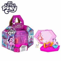 Hasbro Original My Little Pony Mini World Magic Crystal Keychain Princess Pipp Petals Toy - Portable Playset Accessories