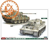 Hasegawa 1/72 German Army Tiger I & Panther G Main Battle Tank Combo Plastic Model 30067