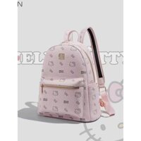 HASHIDUN Ba lô da PU cổ điển có in hình Hello Kitty cho du lịch