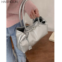 Hashidun Túi đeo vai Pháp dung tích lớn Túi Tote đi lại Hàn Quốc mới